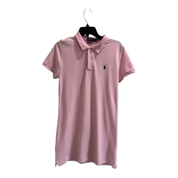 Polo Ralph Lauren Pink Mini Mesh Polo Dress. medium - Picture 3 of 9